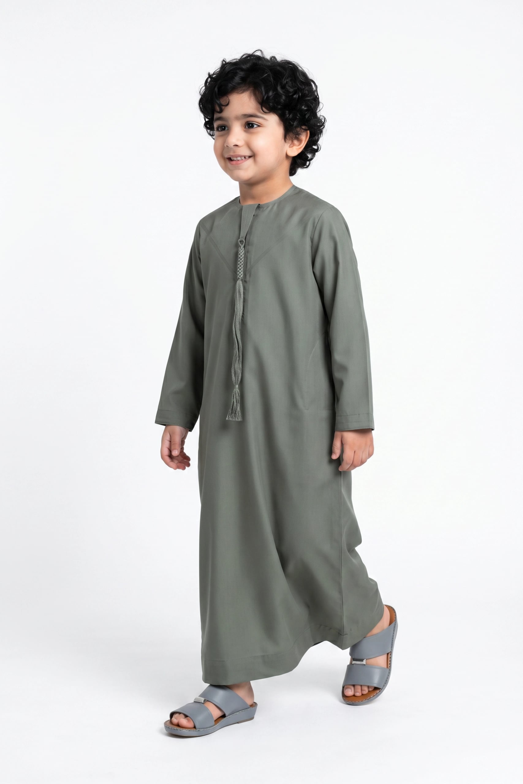 Sage Green Kids Kandora 1