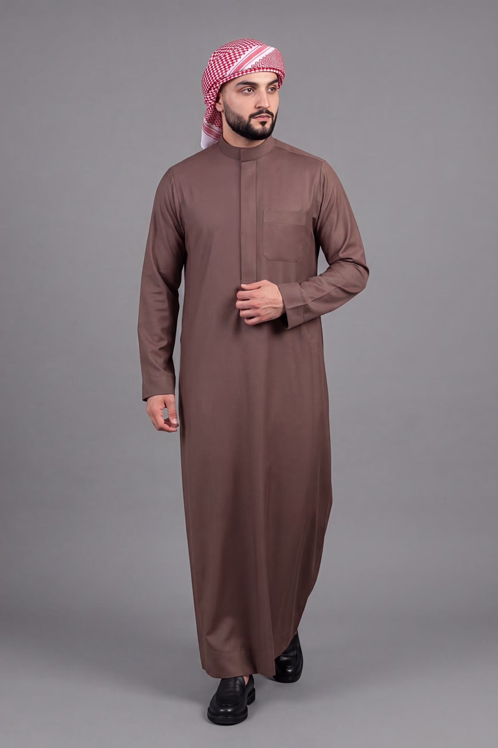 Coffee Brown Saudi Thobe 1