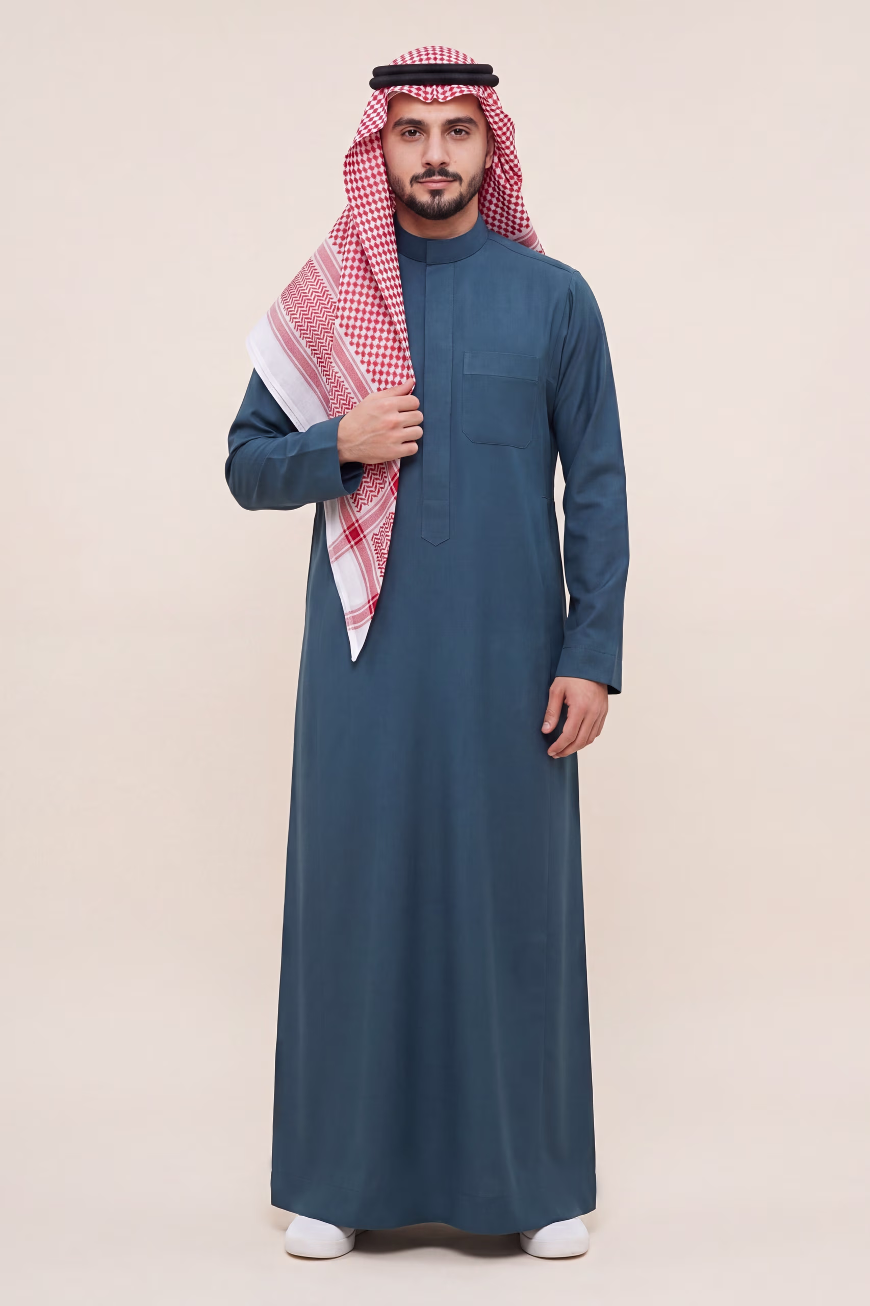 Dark Teal Saudi Thobe 1
