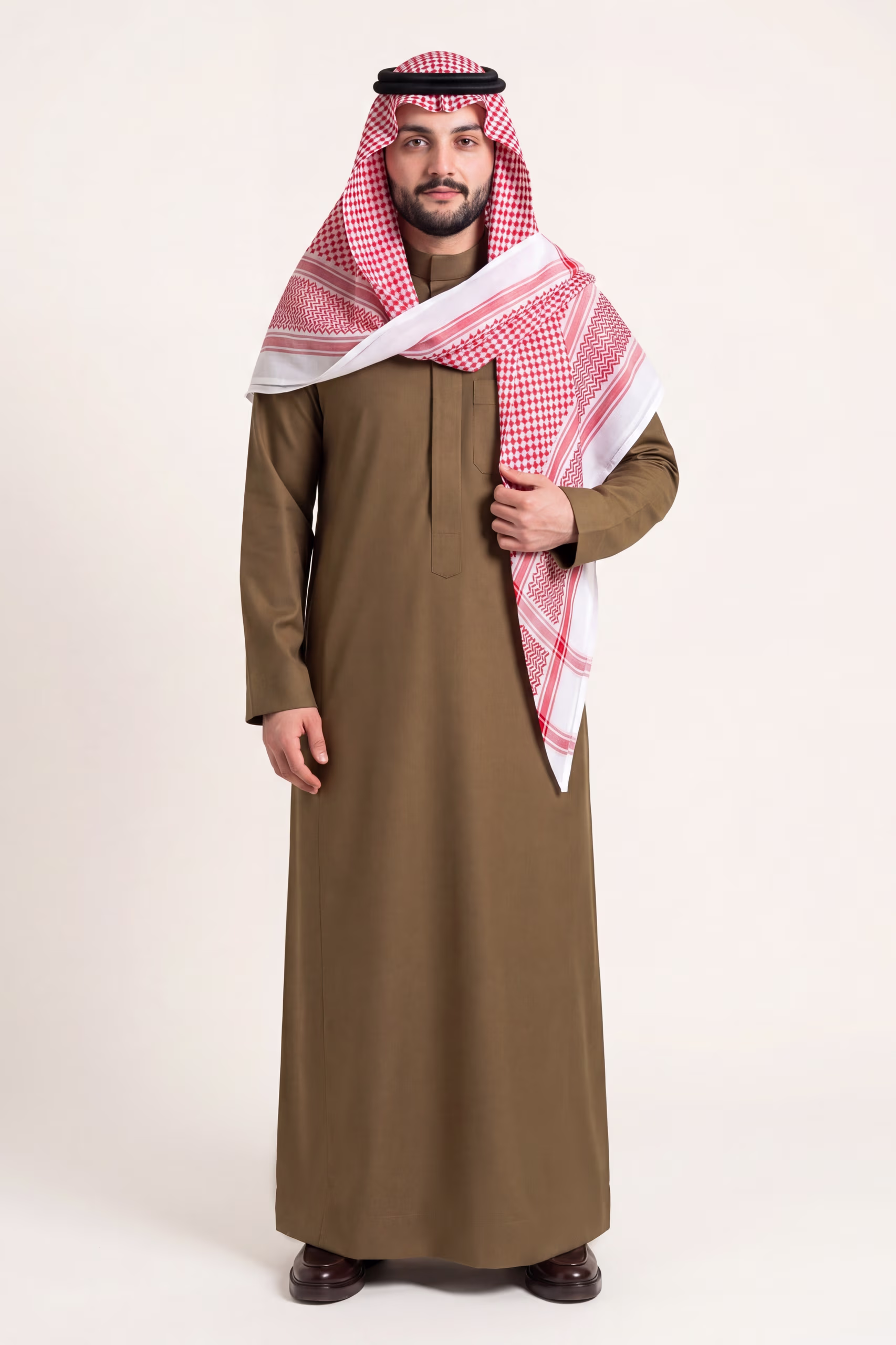 Olive Brown Saudi Thobe 1