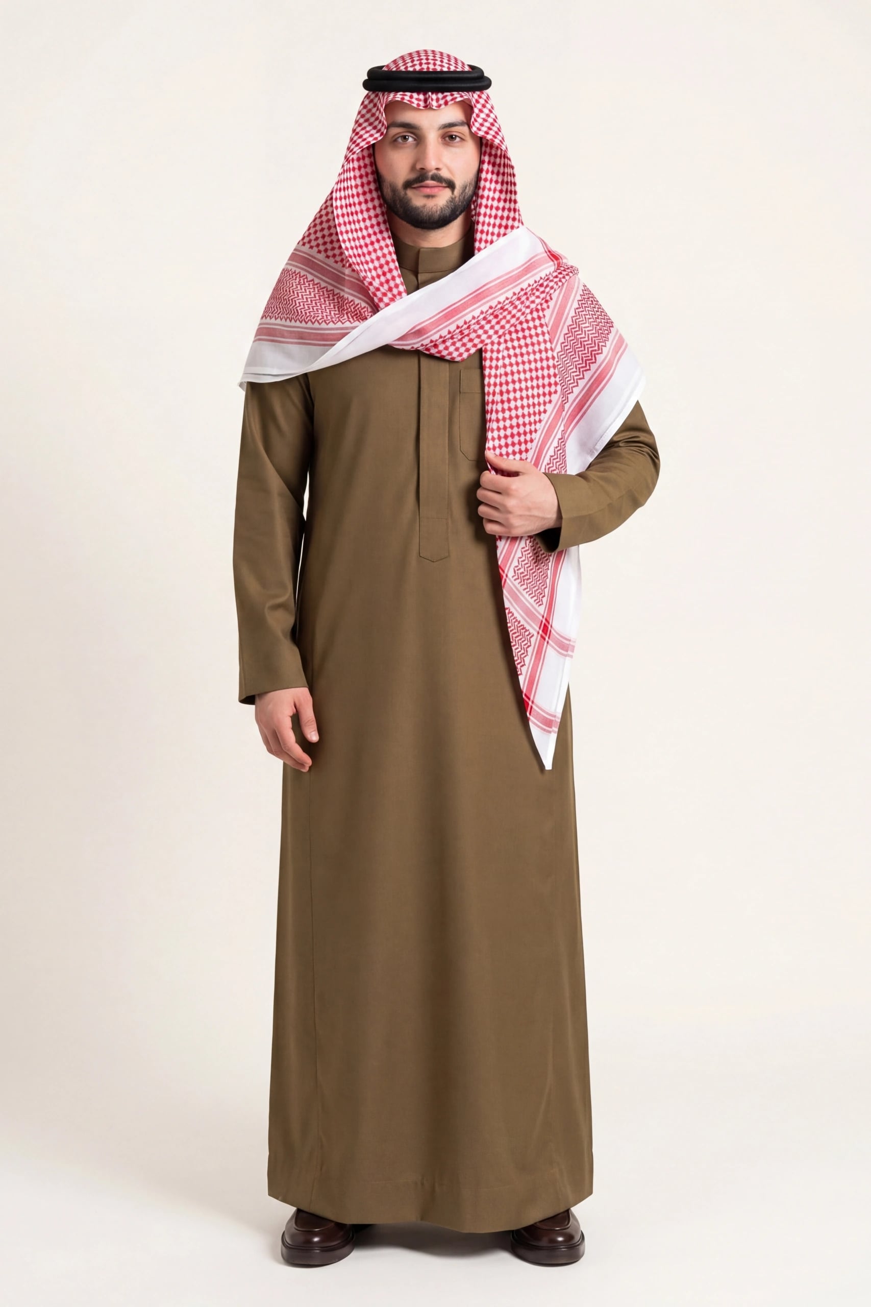 Olive Brown Saudi Thobe 1