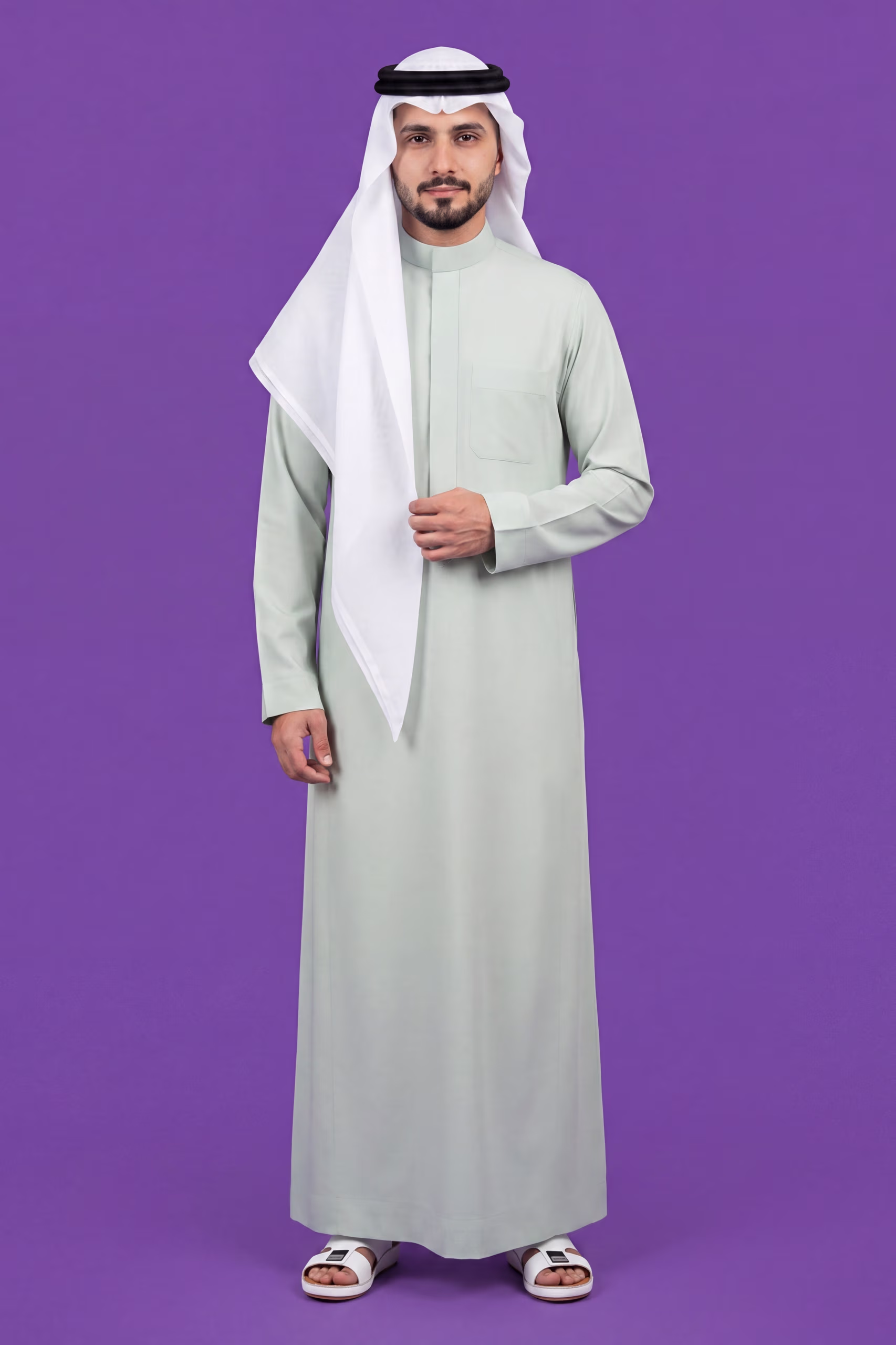 Pale Green Saudi Thobe 1