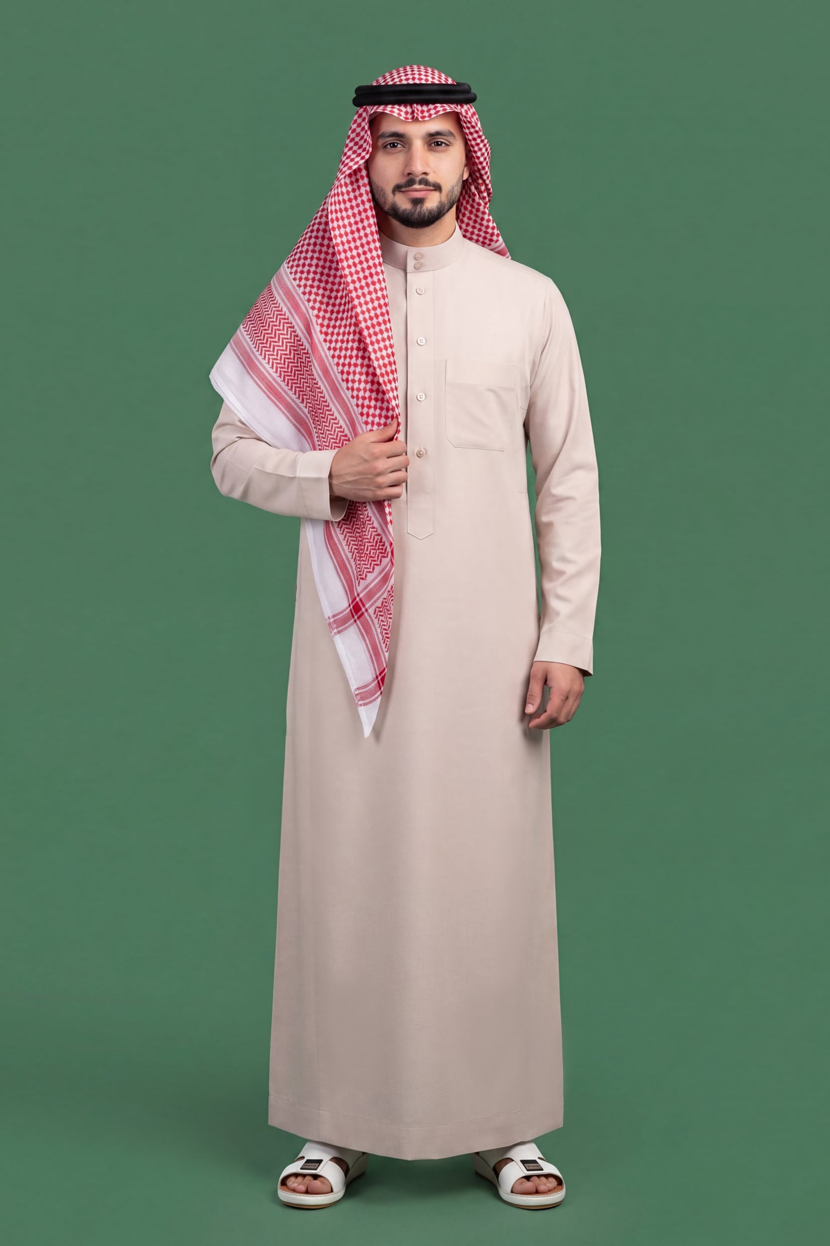 Pale pink Saudi Thobe 1