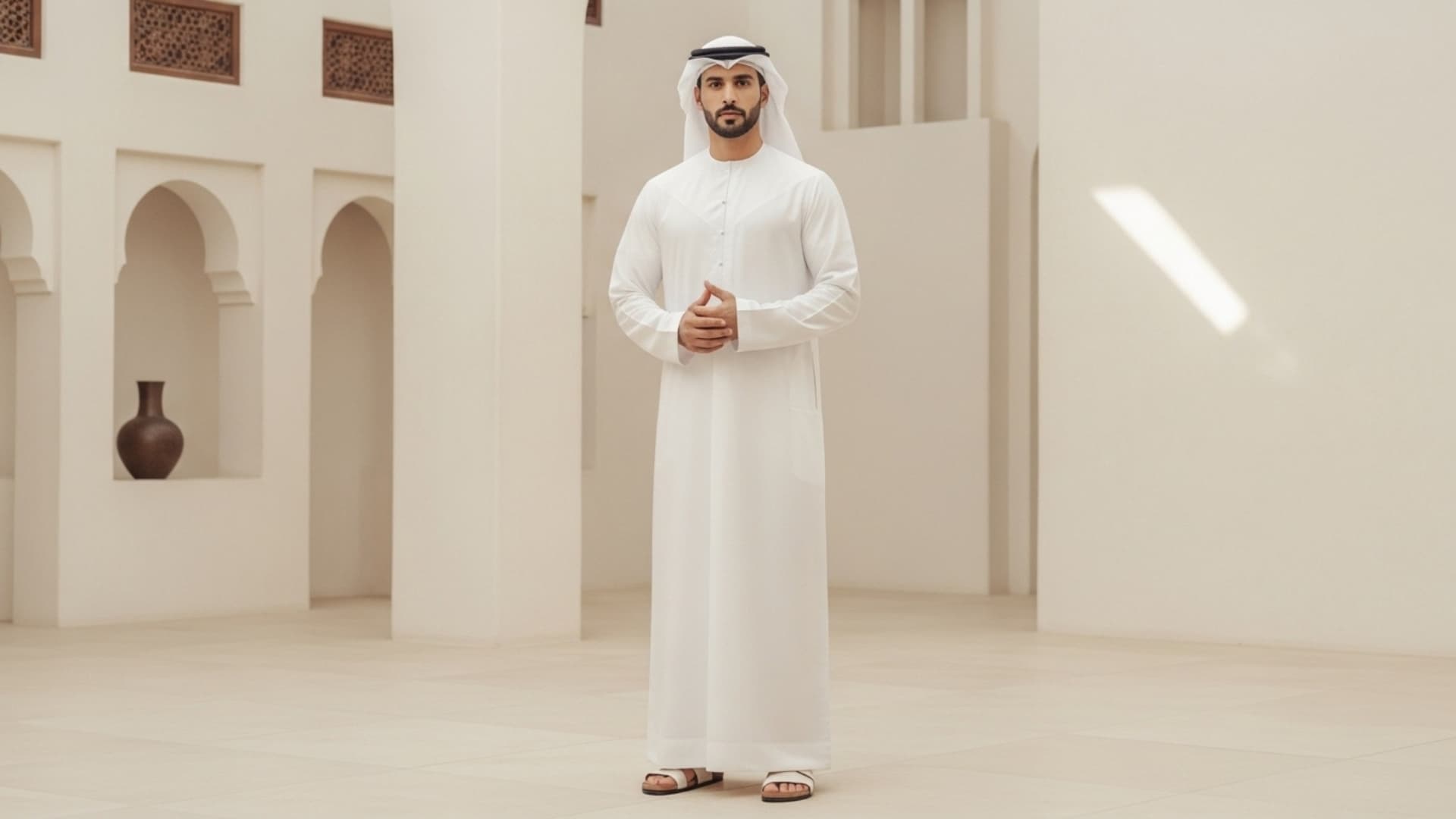 العنوان كيف تلبس الكندورة بشكل صح في أبوظبي: نصائح المقاس والعناية الشخصية والأسلوب اللي تفرق