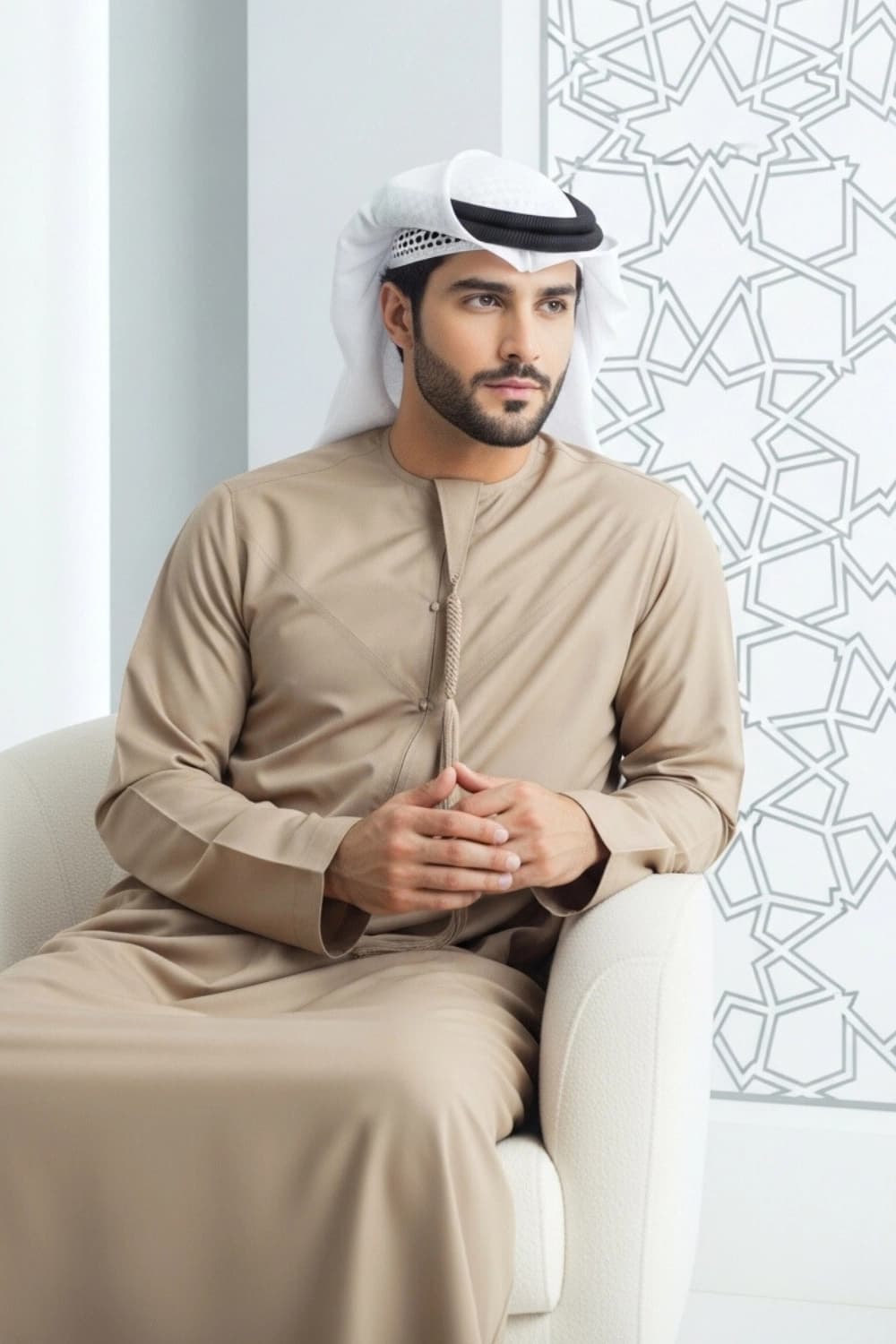 كندورة بلون الجملي | تصميم شباب اليولة | أجود الأقمشة - إصدار إيليت - 3