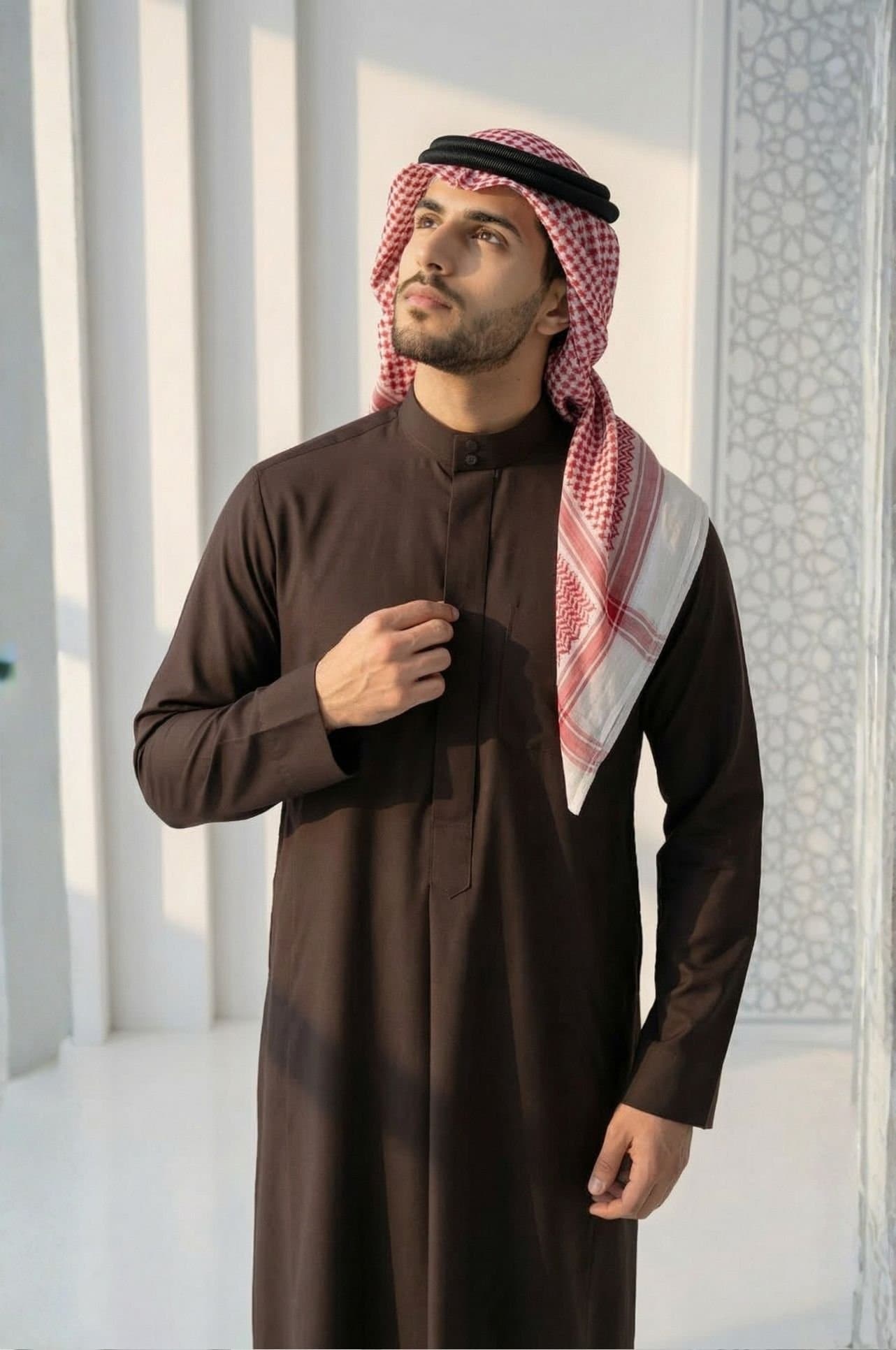 Dark Chocolate Kuwaiti Dishdasha - Premier Edition