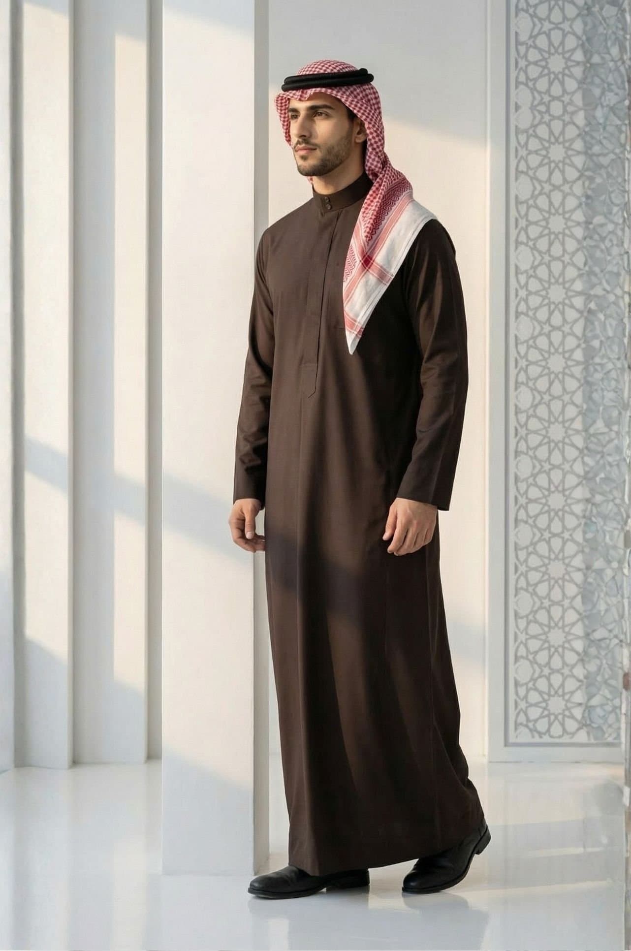 Dark Chocolate Kuwaiti Dishdasha - Premier Edition
