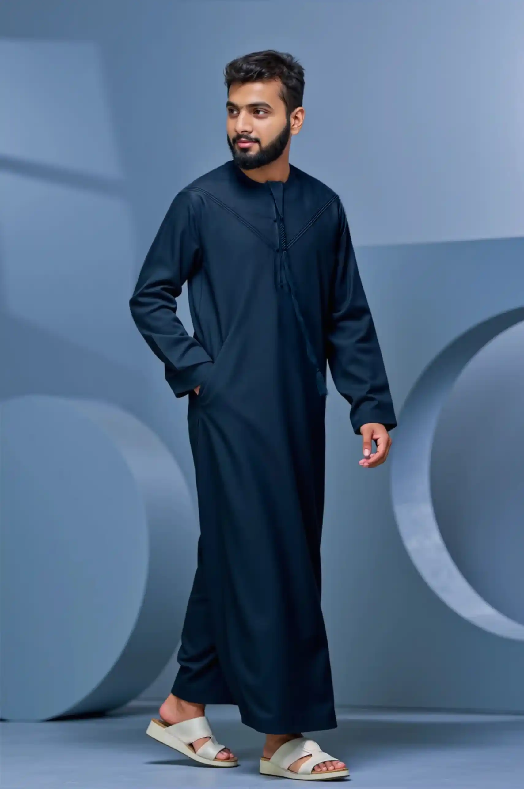 White Emirati Kandora | By Shabab al Yola with Premium Japan Fabric - Elite Edition